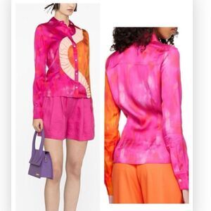 AHLUWALIA Kati Blouse in Pink and 
Orange Size 10 NWT $520